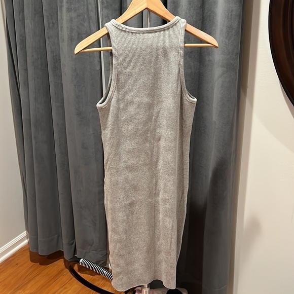 Club Monaco gray ribbed racerback tank dress - Picture 4 of 4